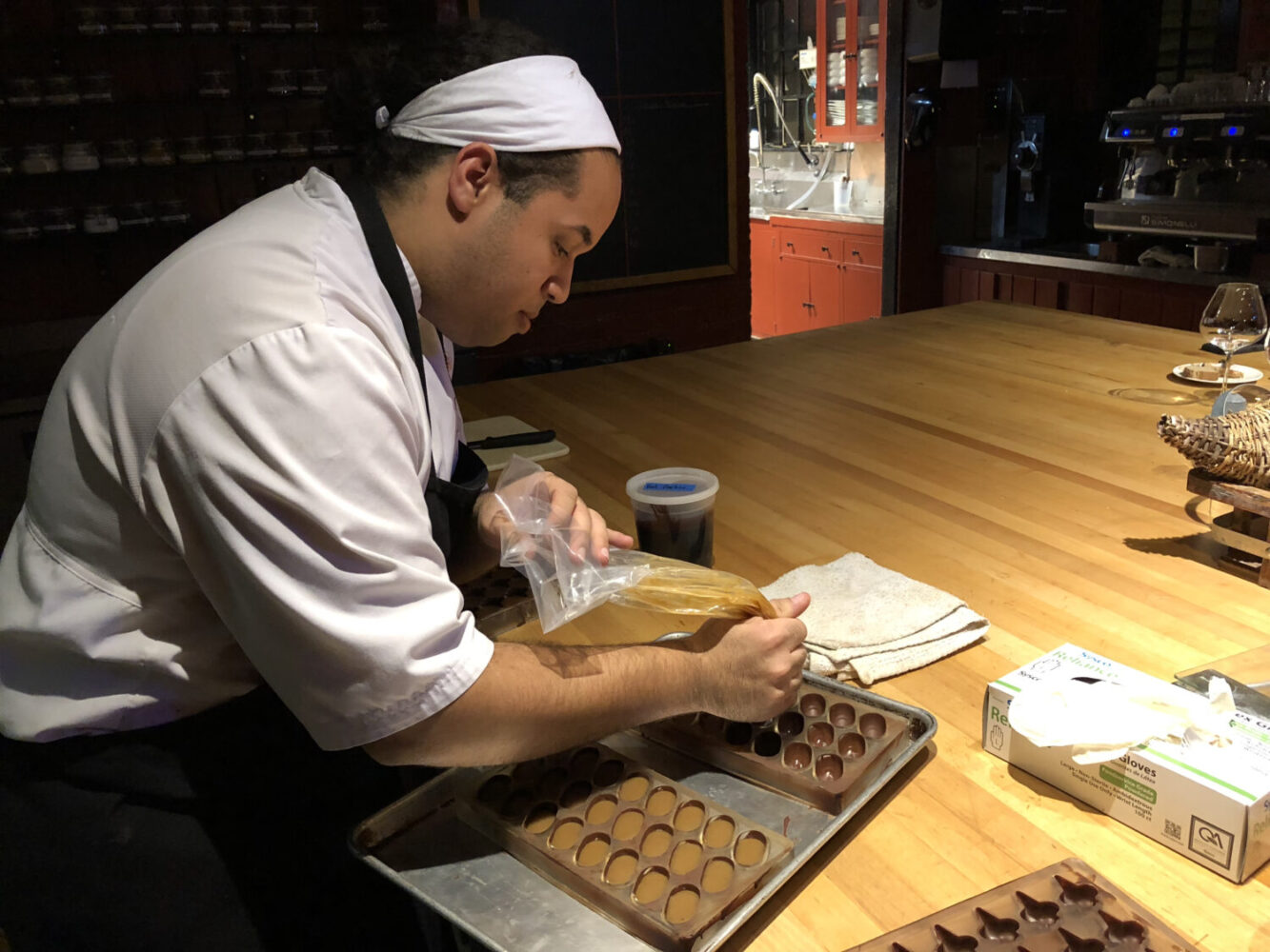 Executive Chef D'Anthony in kitchen