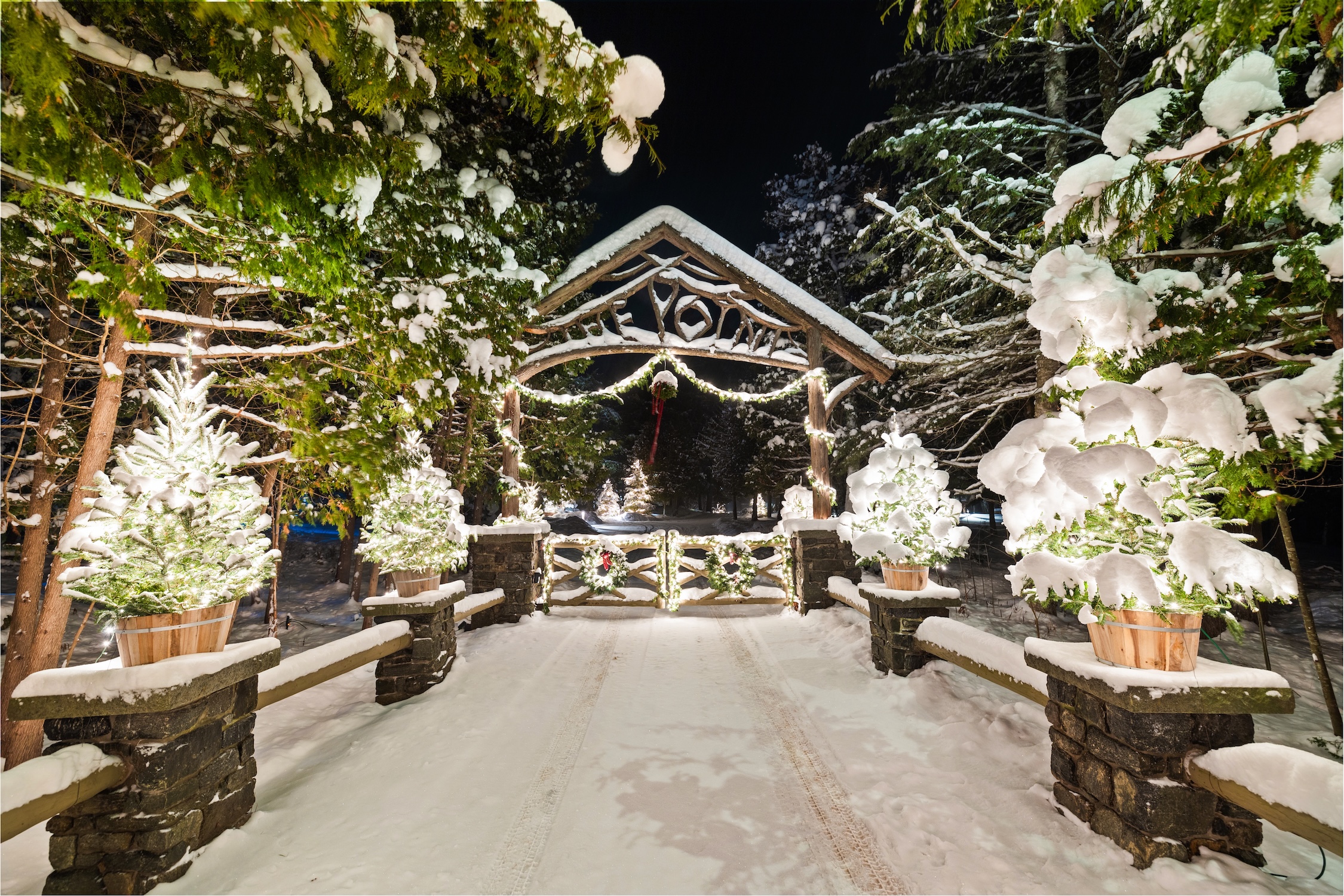 Front Gate of the Point in Winter Holiday Season